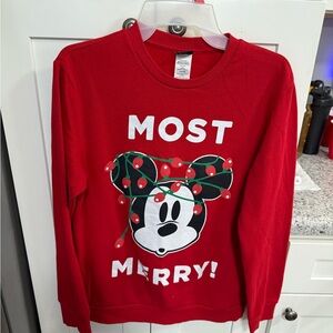 Disney Red Mickey Mouse Holiday Sweater